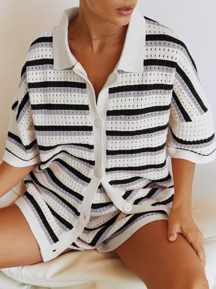 Striped Knit Summer Set | Lightweight & Stylish