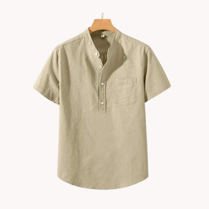 Men's Cotton-Linen Polo Shirt