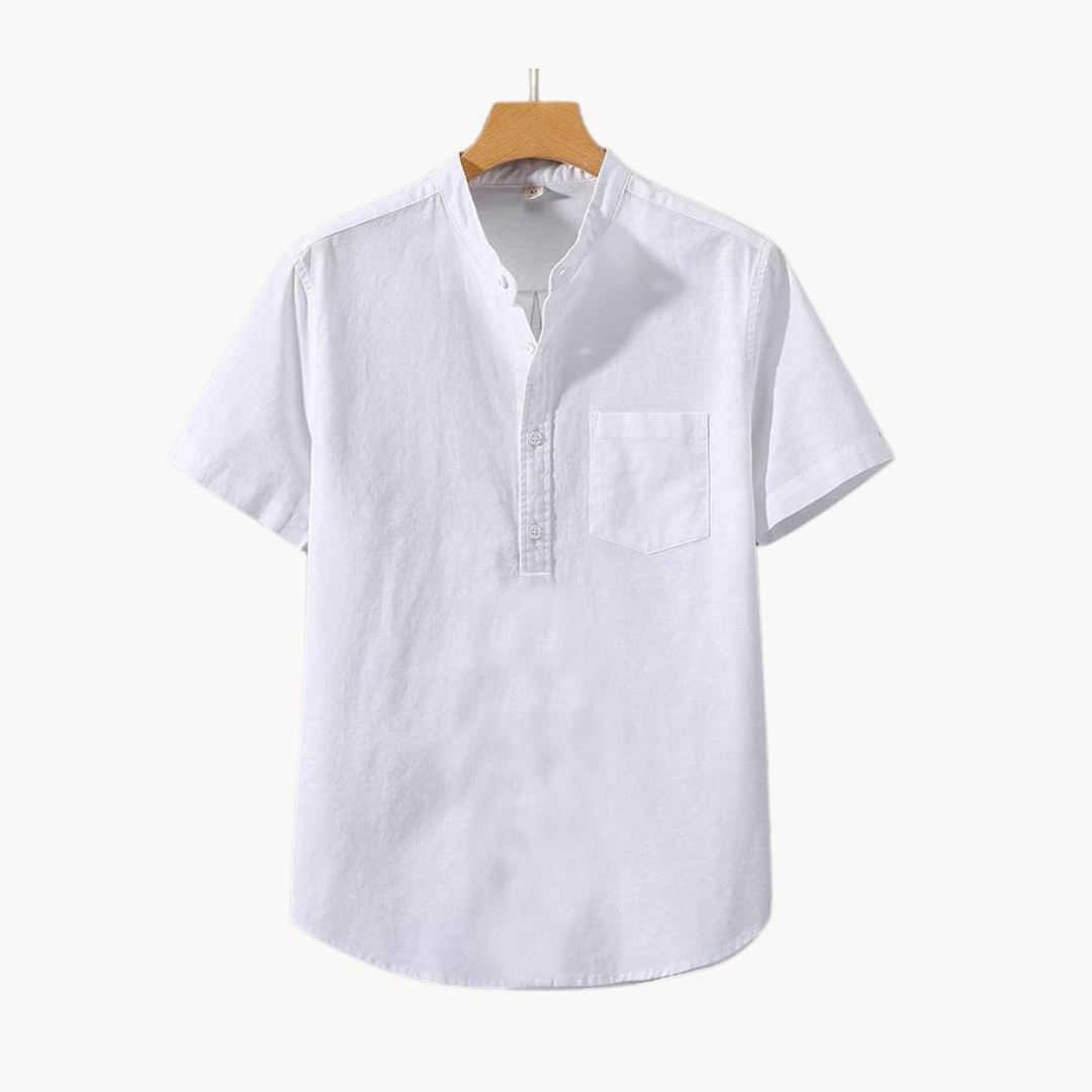 Men's Cotton-Linen Polo Shirt