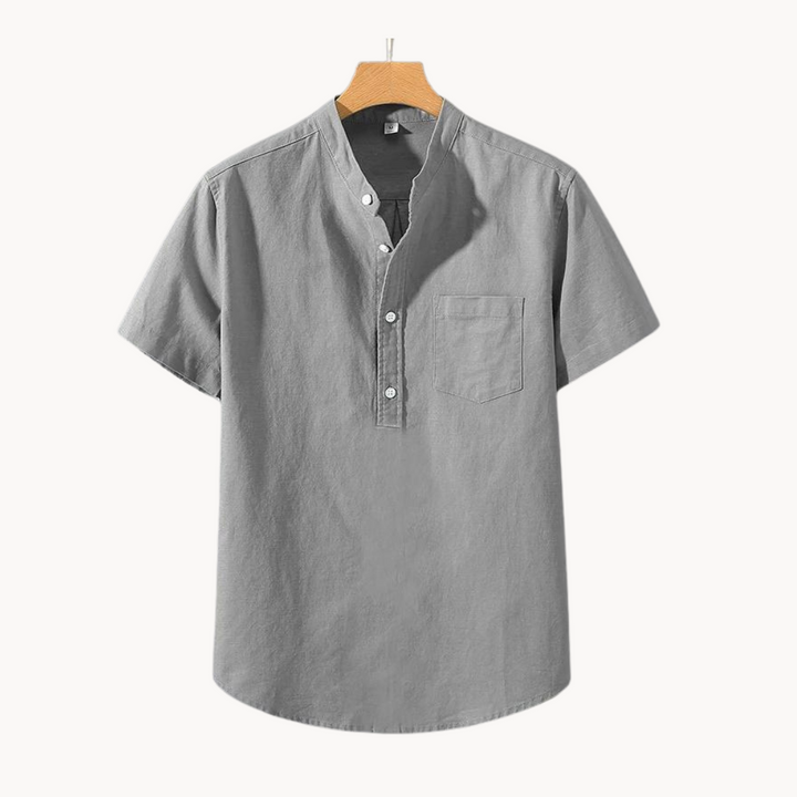 Men's Cotton-Linen Polo Shirt