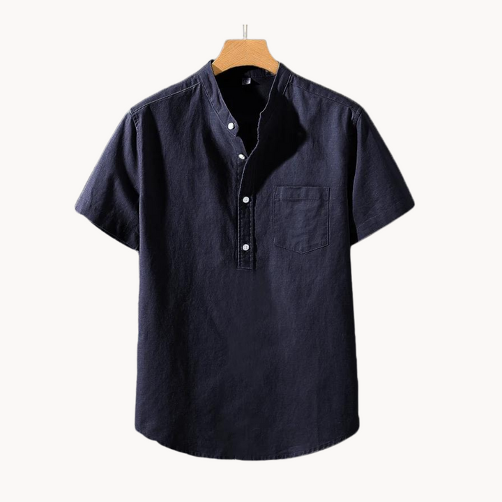 Men's Cotton-Linen Polo Shirt