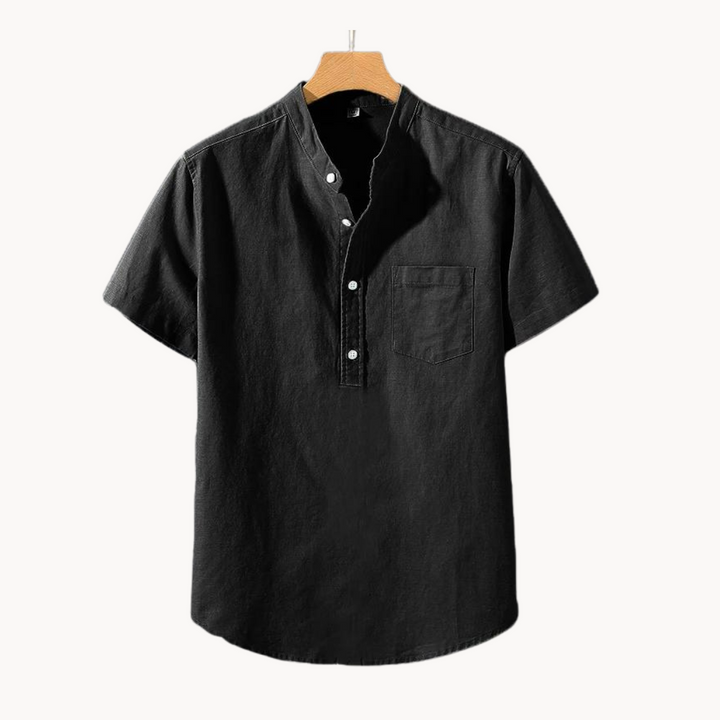 Men's Cotton-Linen Polo Shirt