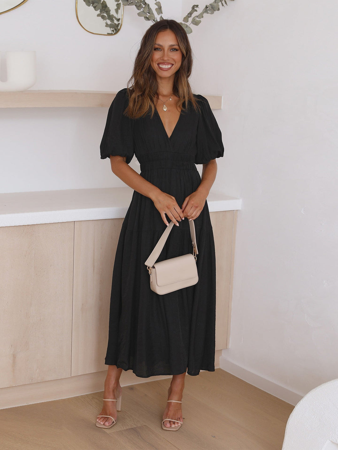 V-Neck Flow Dress | Effortless & Elegant