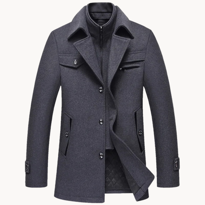 Wool Blend Coat | Classic Tailored Outerwear