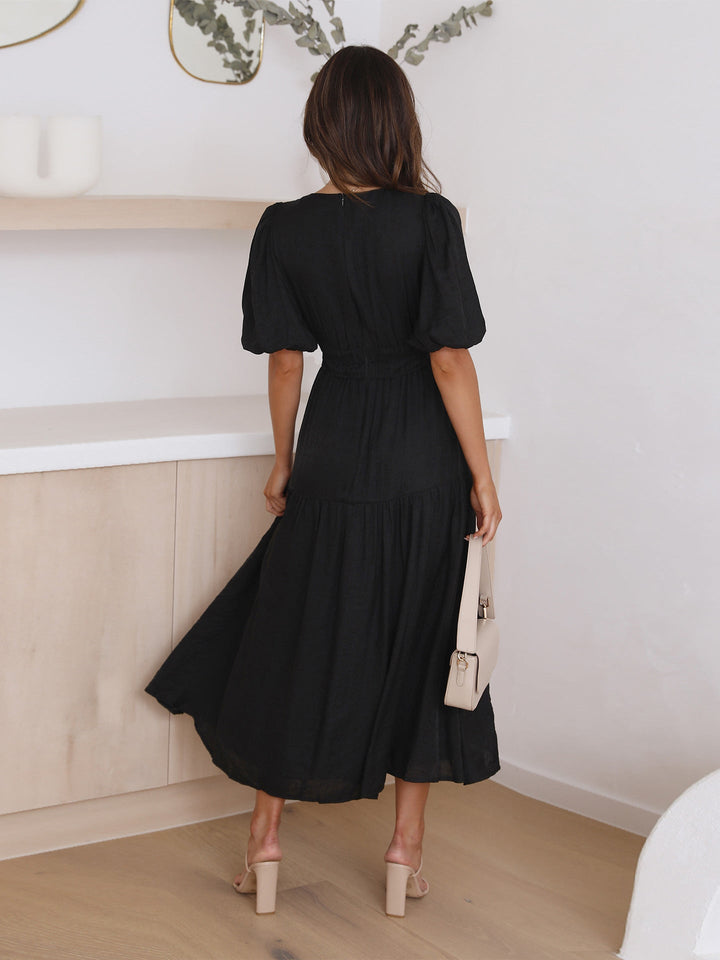 V-Neck Flow Dress | Effortless & Elegant