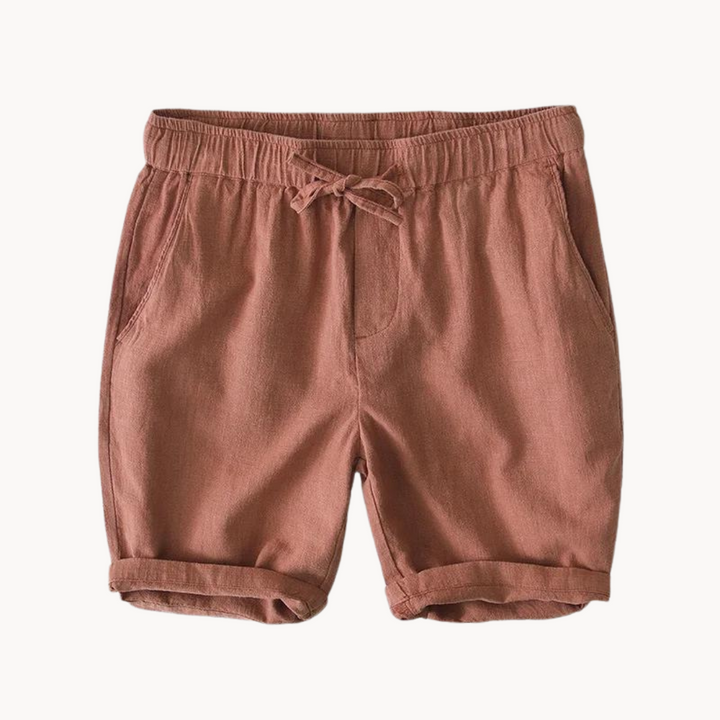 Men's Cotton-Linen Casual Shorts,