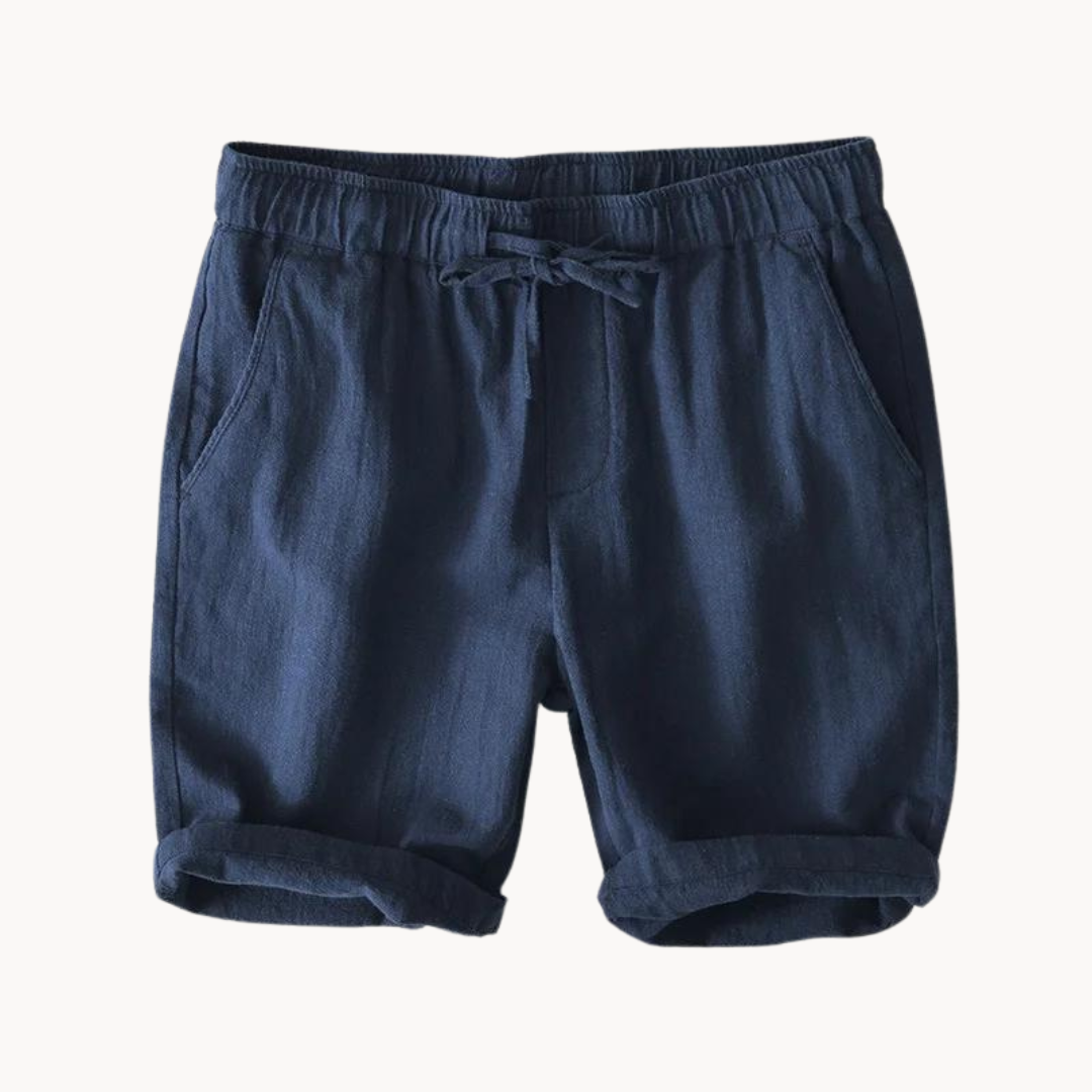 Men's Cotton-Linen Casual Shorts,