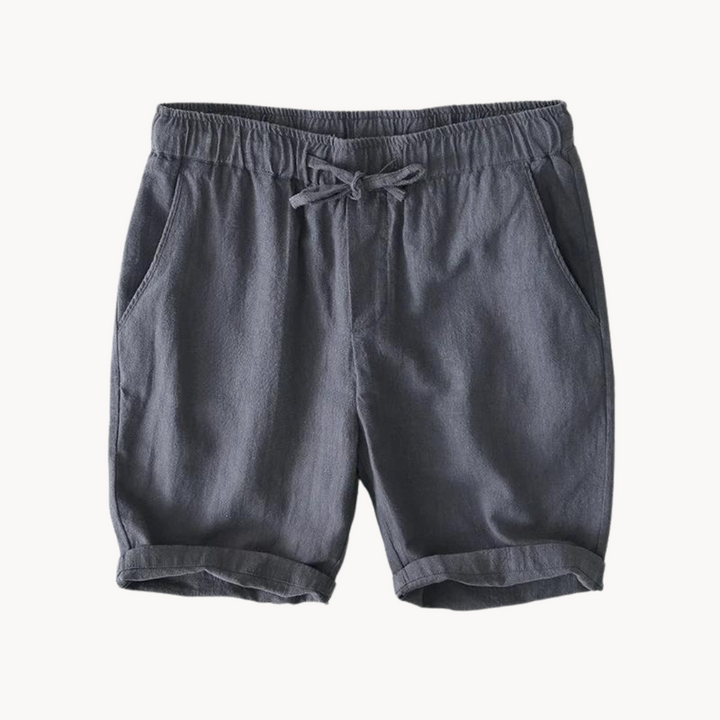 Men's Cotton-Linen Casual Shorts,