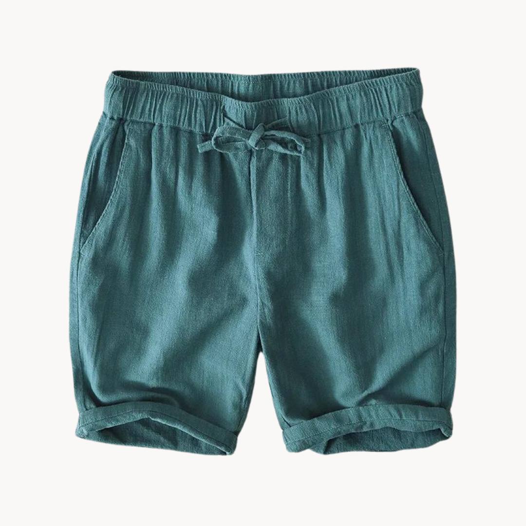 Men's Cotton-Linen Casual Shorts,