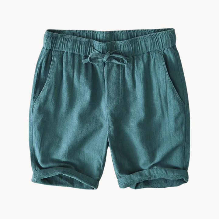 Men's Cotton-Linen Casual Shorts,