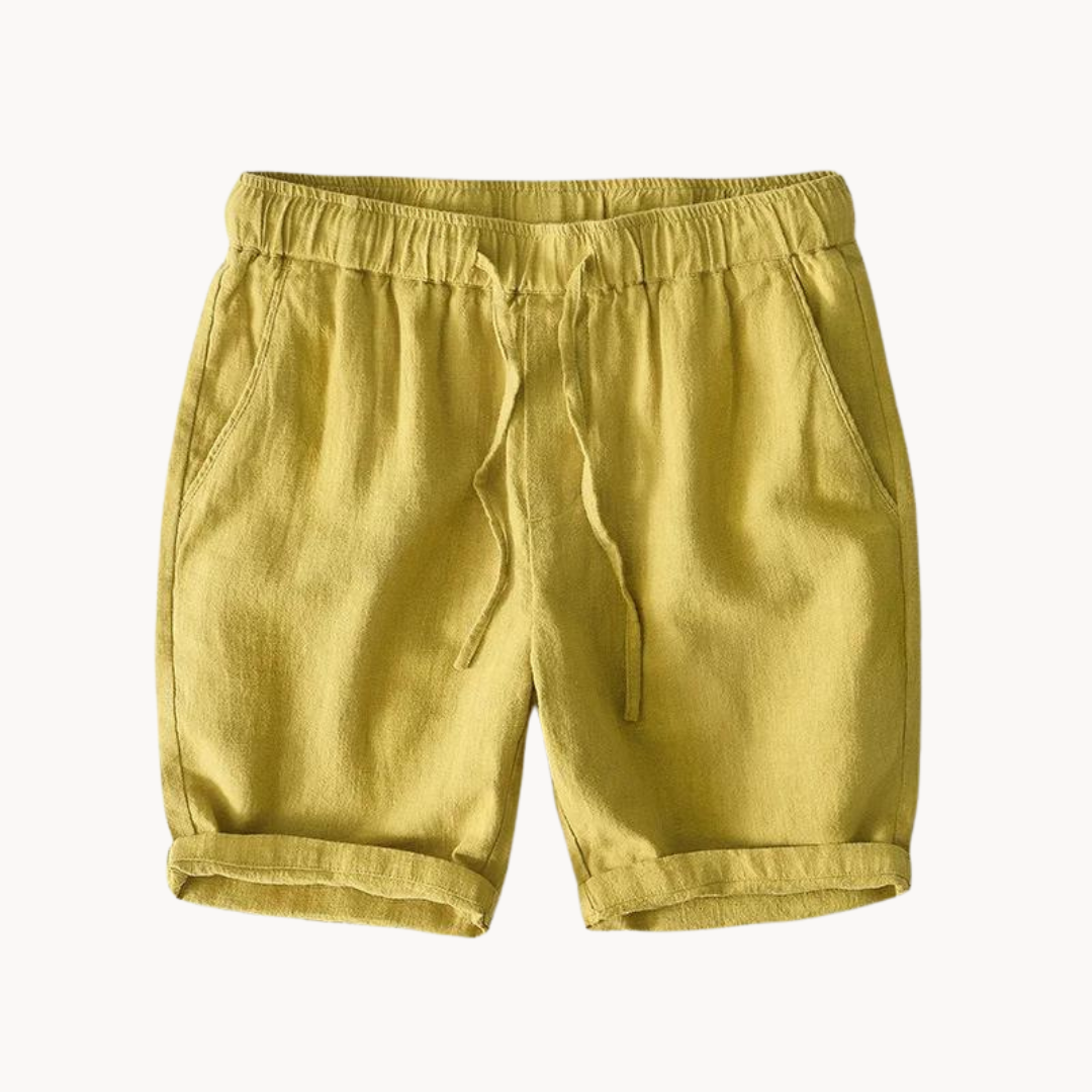 Men's Cotton-Linen Casual Shorts,