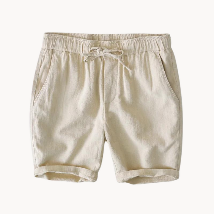 Men's Cotton-Linen Casual Shorts,