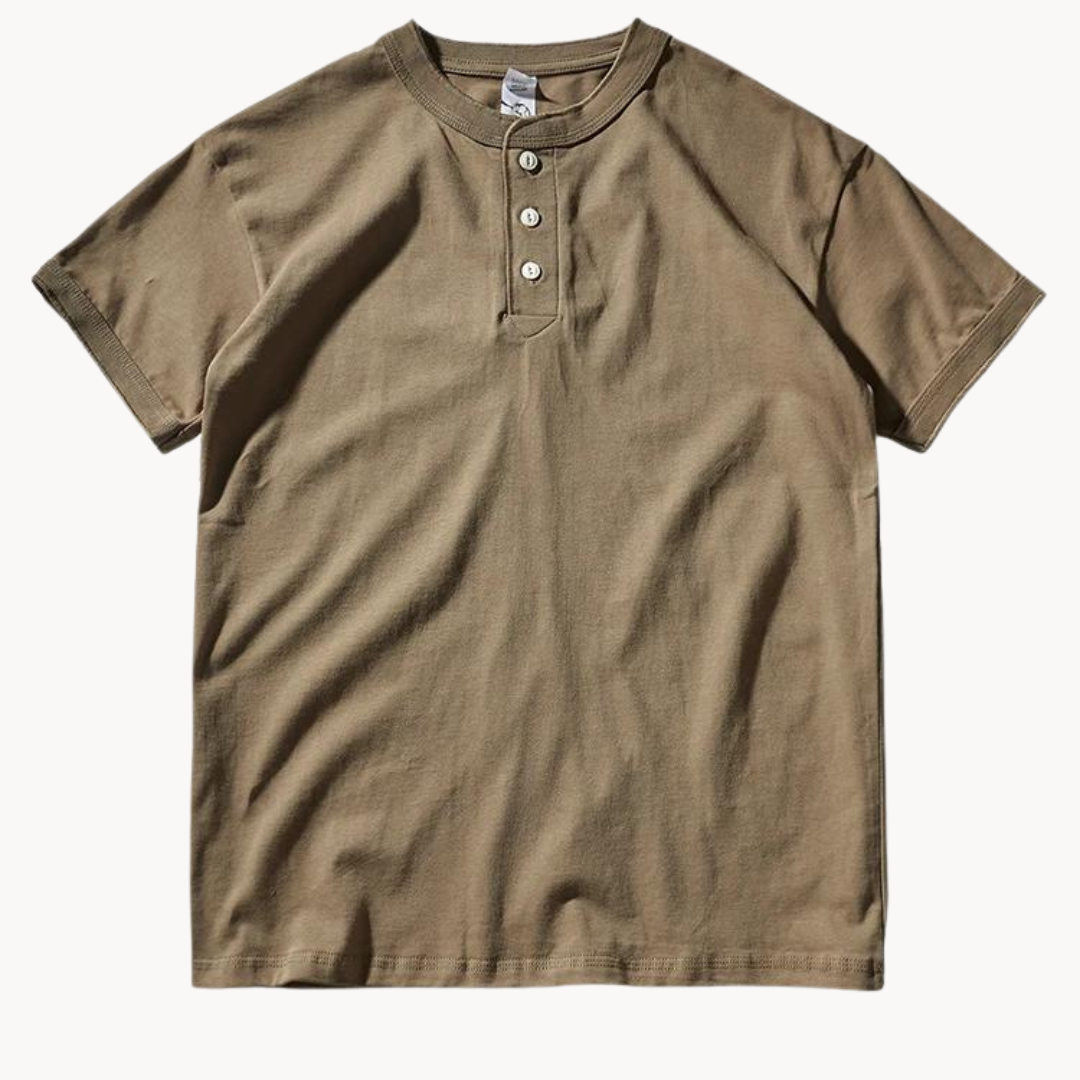 Canyon Henley Cotton Tee