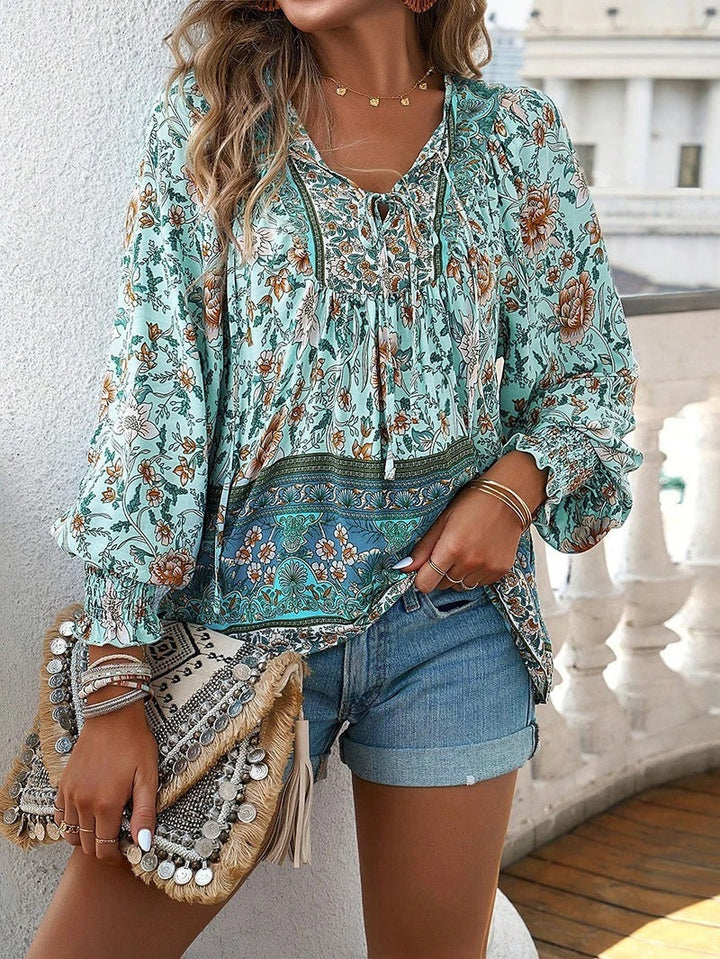 Bohemian Floral Blouse | Effortless & Feminine