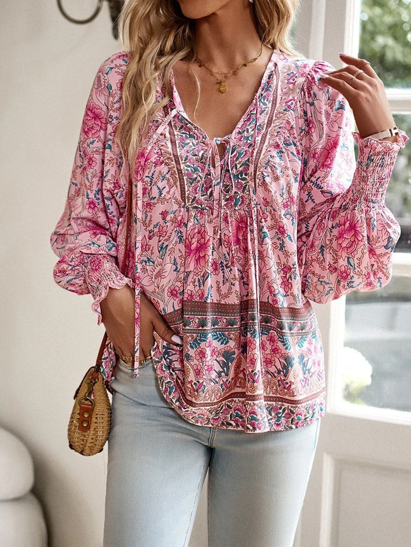 Bohemian Floral Blouse | Effortless & Feminine