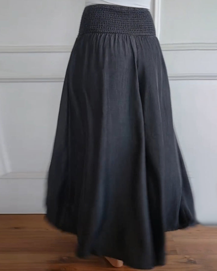 Flowy Wide-Leg Pants | Smocked Waist Design