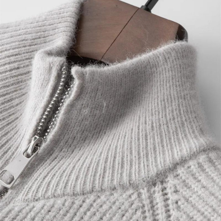 Cashmere Zip Sweater | Soft Lightweight Knit