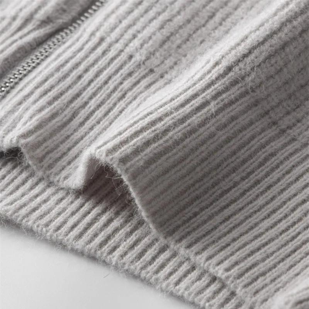 Cashmere Zip Sweater | Soft Lightweight Knit