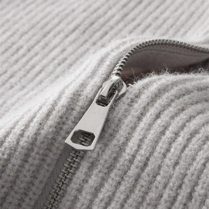 Cashmere Zip Sweater | Soft Lightweight Knit