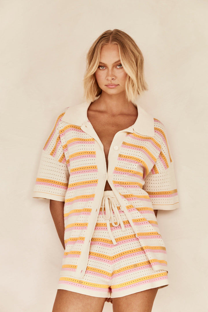 Striped Knit Summer Set | Lightweight & Stylish