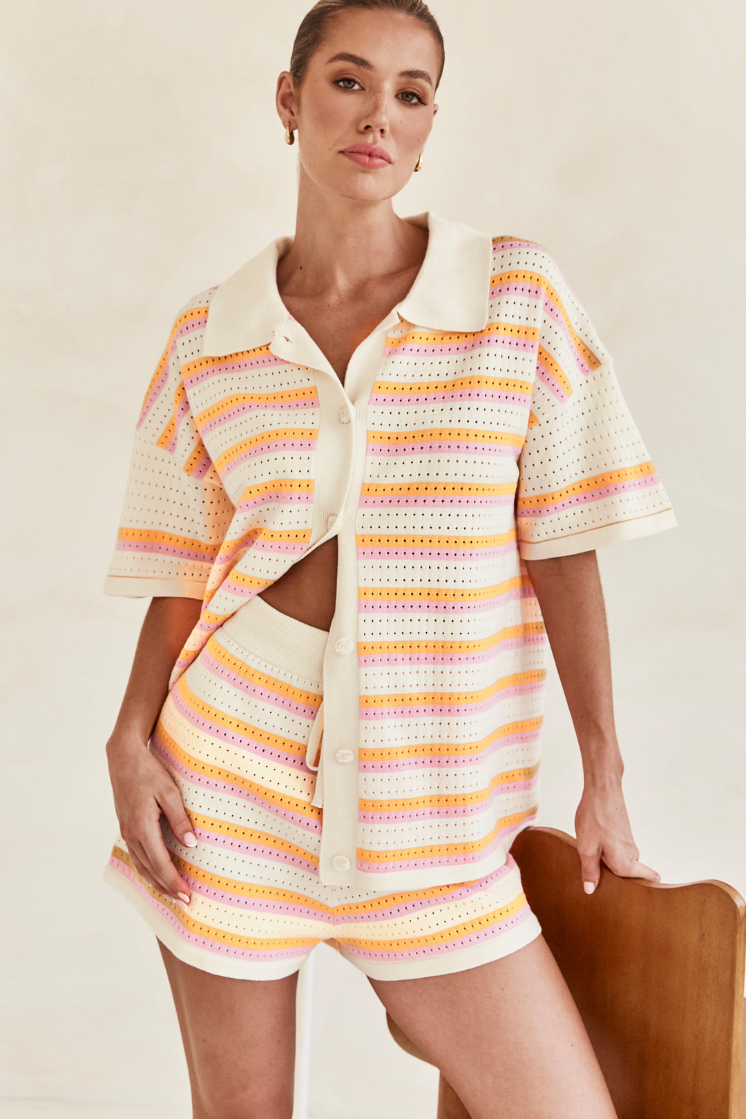 Striped Knit Summer Set | Lightweight & Stylish