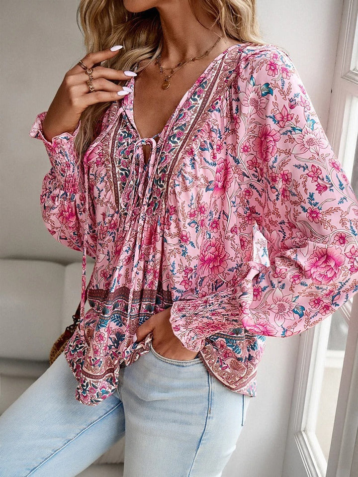 Bohemian Floral Blouse | Effortless & Feminine