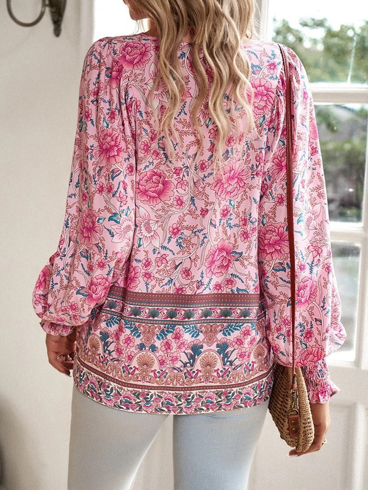 Bohemian Floral Blouse | Effortless & Feminine