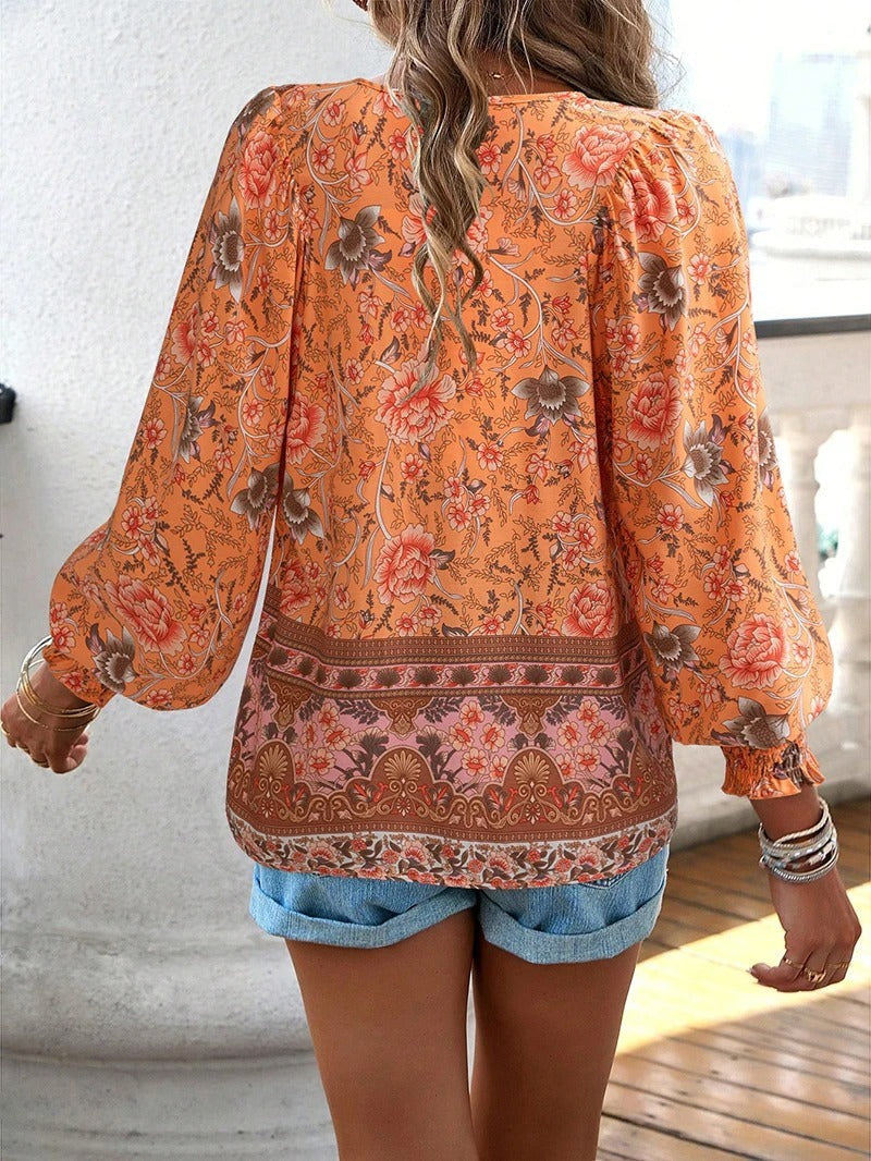 Bohemian Floral Blouse | Effortless & Feminine