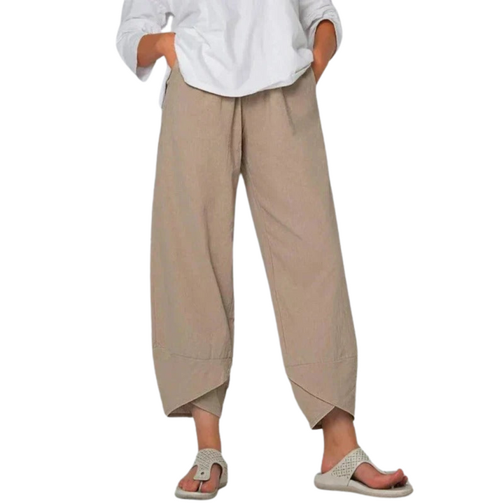 Women's High-Waisted Relaxed-Fit Trousers