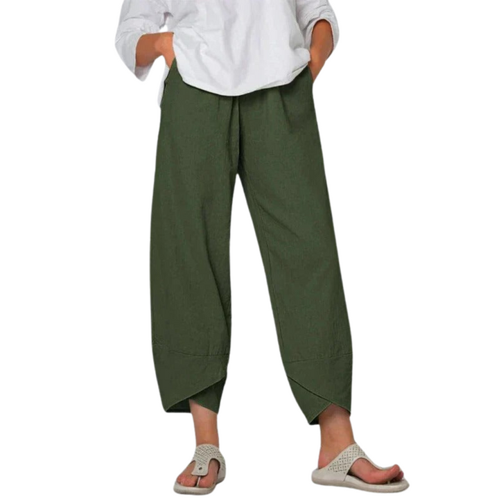 Women's High-Waisted Relaxed-Fit Trousers