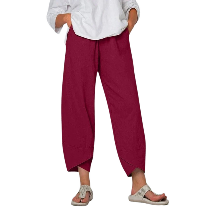 Women's High-Waisted Relaxed-Fit Trousers