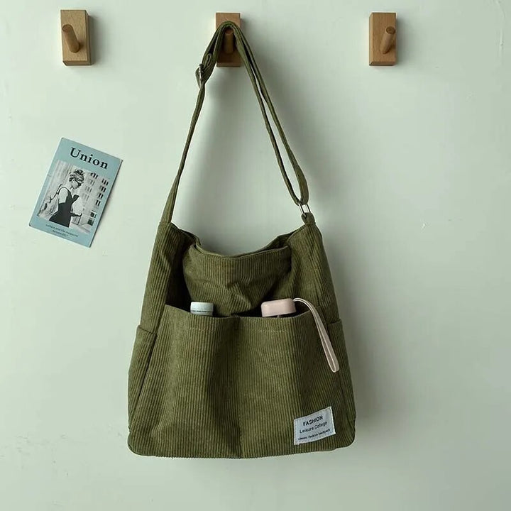 Casual Corduroy Tote Bag | Soft & Versatile