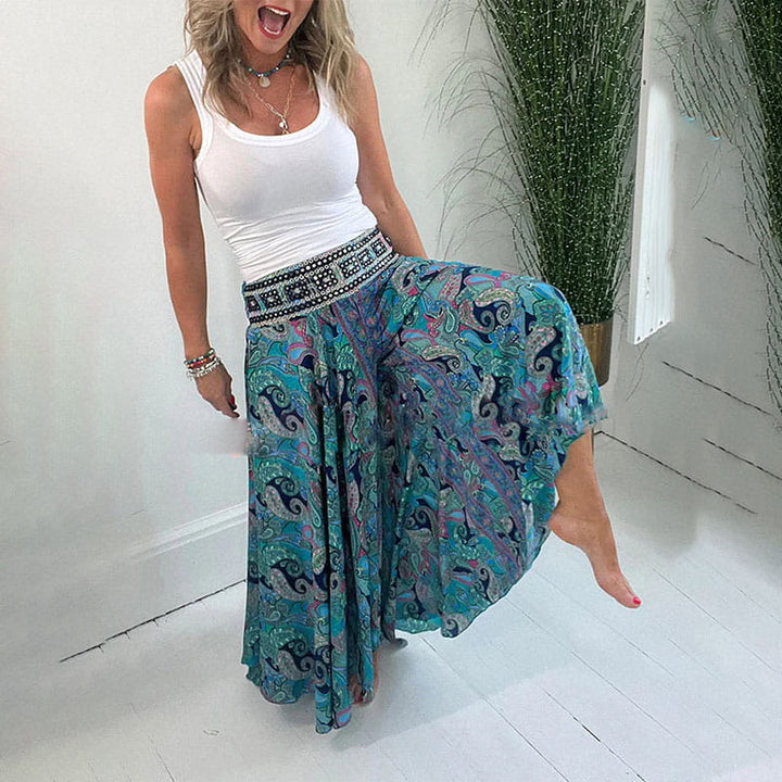 Boho Chic Wide-Leg Pants | Flowing Comfort